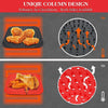 Air Fryer Reusable Silicone Liner Mat Non-Stick Steamer Pad Kitchen Accessories Square Red 20.2cm