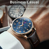 OLEVS 2893 Men Multifunctional Business Quartz Watch(Brown + Blue)