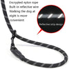 Reflective Dog Lead 150cm Long, 0.8cm Thick, Black - Medium/Large Breeds