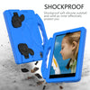 For iPad Mini 5/4/3/2/1 EVA Material Children Flat Anti Falling Cover Protective Shell With Thumb Bracket(Blue)