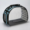 Foldable Transparent Pet Carrier Bag, Large, Blue - Breathable Puppy Travel Bag