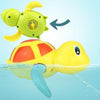 Cartoon Turtle Shape Clockwork Toy Babies Bathing Play Water Toy Children Educational Toy(Orange)