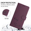 For Samsung Galaxy A56 5G Smile Embossing RFID Leather Phone Case(Violet)