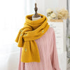 Winter Students All-Match Knitting Thickening Warm Small Fresh Scarf, Size:210 x 40cm(Avocado-Turmeric)