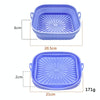 Air Fryer Grill Mat High Temperature Resistant Silicone Baking Tray, Specification: Square Blue