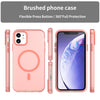 For iPhone 12 MagSafe Frosted Translucent TPU + PC Full Coverage Phone Case(Red)
