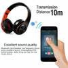 LPT660 Wireless Folding Sports Stereo Music Bluetooth Phones Earphones Support TF Card (Orange)