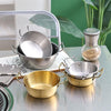 13cm 304 Stainless Steel Thickened Double Ear Soup Bowl Snack Bowl Fried Chicken Bowl(Silver)