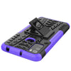 For Alcatel 3L (2021) Tire Texture Shockproof TPU+PC Protective Case with Holder(Purple)