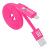 HAWEEL 1m 2 in 1 Micro USB & 8 Pin to USB Data Sync Charge Cable(Magenta)