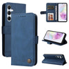 For Samsung Galaxy A36 5G / A56 5G Skin Feel Life Tree Metal Button Leather Phone Case(Blue)
