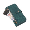 For Samsung Galaxy A22 5G Dream 9-Card Wallet Zipper Bag Leather Phone Case(Green)