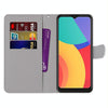 For Alcatel 1L (2021) Coloured Drawing Cross Texture Horizontal Flip PU Leather Case with Holder & Card Slots & Wallet & Lanyard(Yellow Black Logo)