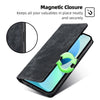 For Samsung Galaxy S25 5G RFID Anti-theft Brush Magnetic Leather Phone Case(Black)