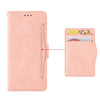 For iPhone SE 2022 / SE 2020 Wallet Style Skin Feel Calf Pattern Leather Case with Separate Card Slot(Pink)