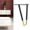LH-S0006 Metal Furniture Support Legs, Height: 15cm(Black Gold)
