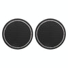 2 PCS Car Diamond Anti-skid Soft Rubber Water Cup Mat(Black)