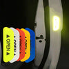 OPEN Reflective Tape Warning Mark Bicycle Accessories Car Door Stickers(White)