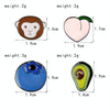2 PCS Avocado Monkey Peach Blueberry Metal Lapel Pins Hard Enamel Pin Cute Badge Fashion jewelry(C1221)