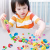 100 PCS / Set Letter+Traffic Children Stringing Threading Toys Early Education Cognitive Wooden Beads