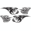 2 PCS/Set D-498 Pterosaur Spitfire Pattern Car Modified Decorative Sticker(Black)