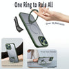 For iPhone 15 Pro Wing Series Gen2 MagSafe Metal Ring Holder Phone Case(Green)