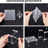 2pcs YX041 Acrylic Transparent Cosmetics Jewelry Display Stand