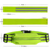 Women Men Running Bag Adjustable Reflective Waist Pouch Pack, Spec: 1 Belt+2 Arm Band(Fluorescent Green)