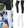 Summer Ice Silk Sunscreen Leggings Outdoor Riding Sports Knee Protectors Cool Anti-Slip Leg Socks, Size: XXL(White)