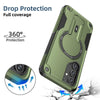 For Samsung Galaxy A54 5G Armor MagSafe Holder PC Hybrid TPU Phone Case(Army Green)