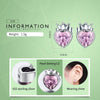 Heart-shaped S925 Sterling Silver Earrings with Gemstones