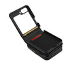 For Samsung Galaxy Z Flip6 AwQuer Crossbody Zipper Wallet Bag Litchi Leather Phone Case(Black)