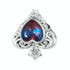 SCC2431 Sterling Silver S925 Synthetic Tourmaline Heart Playing Card Spades Bracelet Beaded