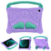 For Samsung Galaxy Tab S9 FE Boxing Series Kickstand EVA Shockproof Tablet Case with Shoulder Strap(Purple Mint)