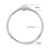 Silver Snake Chain Link Bracelet, Length:19cm(Silver Plated)