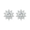 S925 Sterling Silver Plated With White Gold Shining Moissanite Earrings(MSE048)
