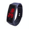 LED Digital Display Silicone Bracelet Children Electronic Watch(Red)