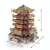 3D Metal Assembly Model Tower of Yellow Crane Puzzle Toy