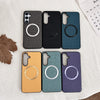 For Samsung Galaxy S25 5G Magsafe Magnetic Ring Cloth Texture Phone Case(Orange)