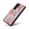 For Samsung Galaxy Z Fold5 Printed Double Buckle RFID Anti-theft Phone Case(Pastoral Rose)