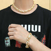 18 Inch Gold Micro-Inlaid Zircon Hipster Large Hip-Hop Necklace Chain