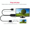 1080P USB 2.0 Male + USB 2.0 Female to HDMI HDTV AV Adapter Cable for iPhone / iPad, Android Smartphones(Black)