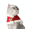 Christmas Pet Cloak, Red, Small Dog/Cat, Warm Fleece