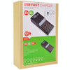 W-858 12A 12 Ports USB Fast Charging Dock Desktop Smart Charger AC100-240V, US Plug (Black)