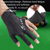 GUTENG Three Finger Thin Breathable Wear-Resistant Non-Slip Snooker Billiard Gloves, Style: Left Thumb Half Finger (Printed Black)