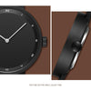 YAZOLE Simple Fashion Quartz Couple Watch(523 Black Shell Black Tray Black Belt)