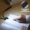 LED Reading Light Clip Book USB Charging Mini Bedside Learning Lamp(White)