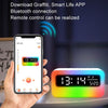 JSK-L30 Bluetooth Speaker Atmosphere Alarm Clock Regularly Wake Up APP Smart Home Charging Night Light(White)