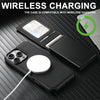 For Samsung Galaxy S23+ 5G Suteni H19 Litchi Texture 2-in-1 MagSafe Removable Card Case Back Phone Case(Black)