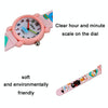 JNEW A335-86192 Children 3D Silicone Cute Cartoon Scheming Cat Waterproof Quartz Watch( Purple)